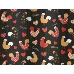 TAPETE TROPICAL  GALINHA BLACK 2.0    0,65 X 15 MT  KAPAZI