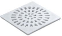 GRELHA QUADRADA C/ SUPORTE  100 MM  BRANCA  PLASTIPAN