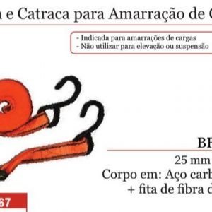 KIT CINTA E CATRACA P/AMARR. 4,5 MTX25MM BESTFER 1467(2 TON)