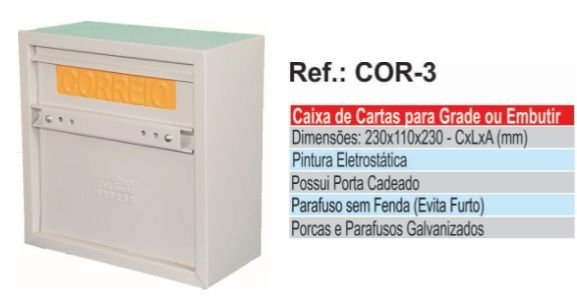 CAIXA CARTA 03 CINZA FERCAR COR03