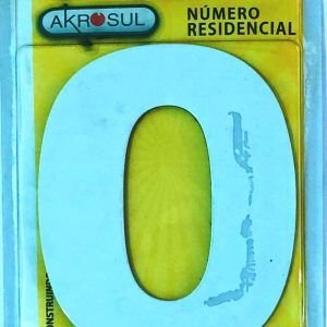 NUMERO RESIDENCIAL 125MM   BRANCO     4     AKROSUL NA66451