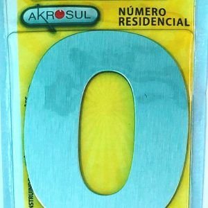 NUMERO RESID 125MM   ACO ESCOVADO    2    AKROSUL   NA66536