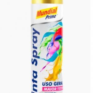 TINTA SPRAY METALICA DOURADO 400 ML MUNDIAL PRIME 1000060