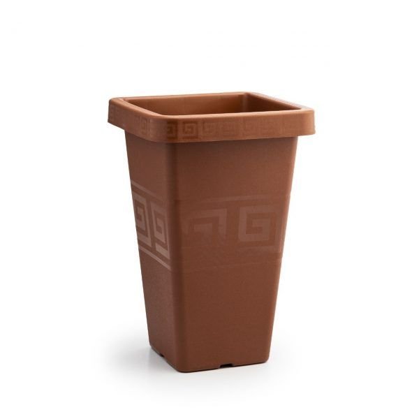 VASO GREGO QUADRADO 13 LTS TERRA COTA PLASMONT PM478