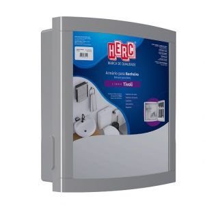 ARMARIO PVC P/BANHEIRO TIVOLI CINZA HERC
