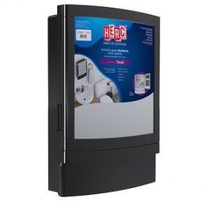 ARMARIO PVC P/BANHEIRO C/ GAVETA TIVOLI PRETO HERC
