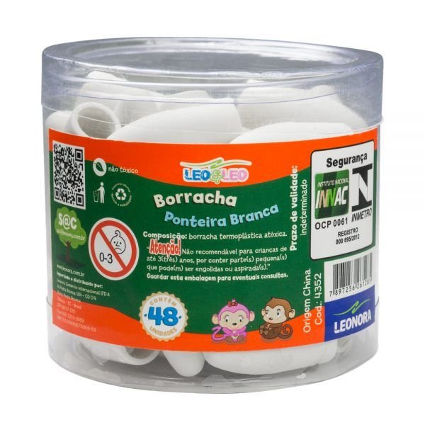 BORRACHA PONTEIRA BRANCA C/48 LEOELEO 4352