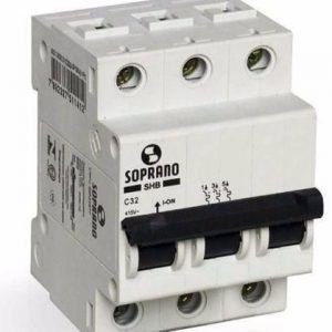 DISJUNTOR K32A 3P B 63A BRANCO SOPRANO 506031