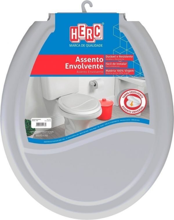 ASSENTO SANITARIO ENVOLV. IDEALE CINZA CLARO  HERC   H.3386