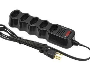 FILTRO DE LINHA COM 5 TOMADAS PRETO ILUMI I.34014