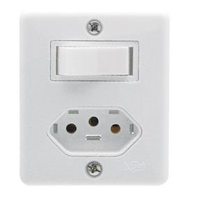 INTERRUPT 1 TECLA SIMP + TOMADA 10A BRANCA S/X ILUMI I.63200