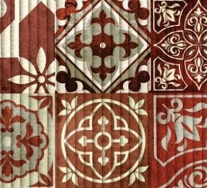 TAPETE TROPICAL  AZULEJO CERAMICA    0,43 X 1,3 MT  KAPAZI