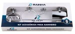 KIT P/BANHEIRO 5 PCS  JUNIOR  POLIDO  RAINHA