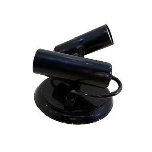 SPOT SIRIUS LISO P/ 2 LAMPADAS PRETO RADIAL