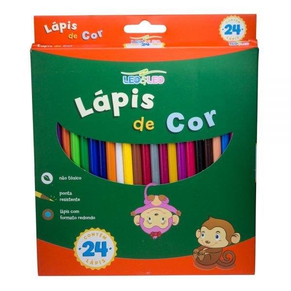 LAPIS 24 CORES PVC SEXTAVADO FLEX LEOELEO 4449