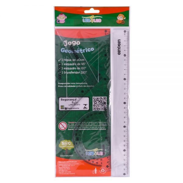 JOGO GEOMETRICO 1 GRAU ( C/ 4 PCS )  LEOELEO     4463