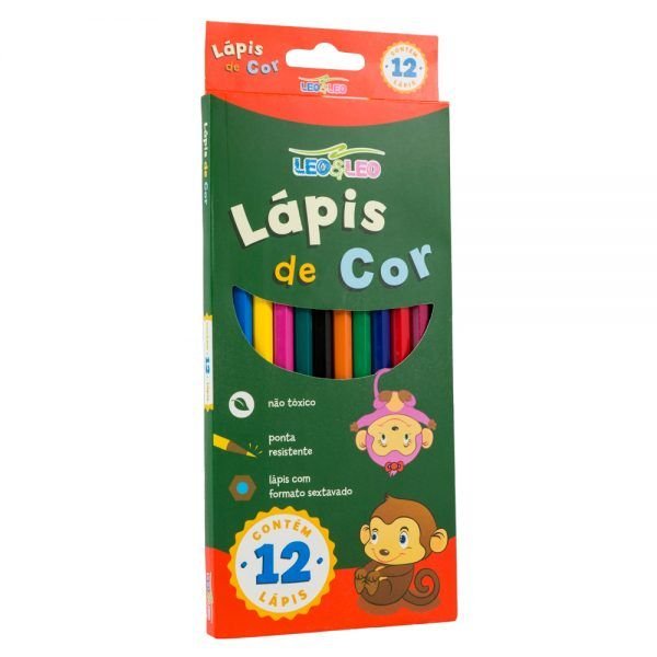 LAPIS 12 CORES  RESINA SEXTAVADO FLEX LEOELEO   4527