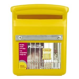 CAIXA P/ CARTA CORREIO  AMARELA  PLASTIPAN