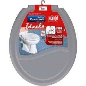 ASSENTO SANITARIO ENVOLV. IDEALE CINZA ESCURO  HERC   H.386