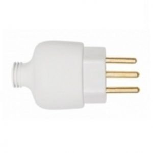 PINO MACHO ROBUSTO 2P+T  (20A)  BRANCO  ILUMI   I.14360