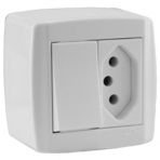 INTERR. 1 TECLA SIMPLES + TOMADA 10A SLIM BOX ILUMI I.84200