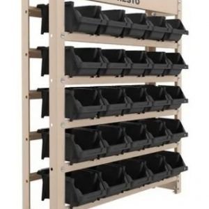 KIT ESTANTE GAVETEIRO ORGAN. 25/3  PRETO PRESTO 93003