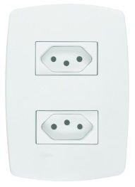 TOMADA DUPLA UNIVERSAL 10A PEROLA  RADIAL  R803117