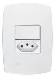 INTERRUPTOR 1 TECLA SIMP. C/ TOMADA 10A PEROLA RADIAL 803121