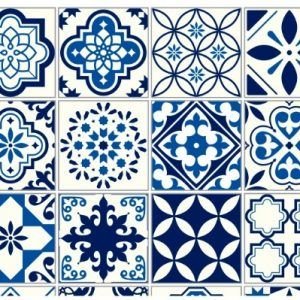 PAPEL PLAST ADESIVO 0,45X10MT   AZULEJO 1   LEOELEO  79082