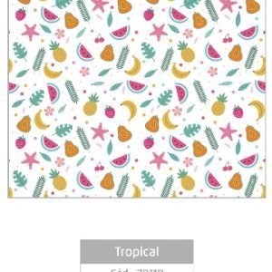 PAPEL PLAST ADESIVO  TROPICAL  45CMX10M  LEOELEO  79118