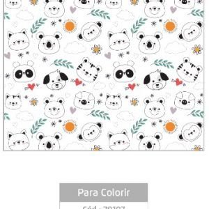 PAPEL PLAST ADESIVO  P/ COLORIR  45X10M  LEOELEO  79107