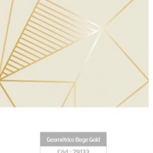PAPEL PLAST ADES GEOMET BEGE GOLD  45X10M  LEOEL 79133