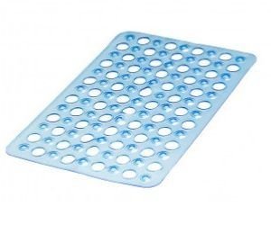 TAPETE BANHO 48X32CM PLASTICO AZUL     ATLAS