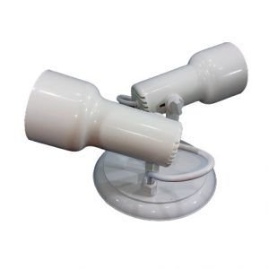 SPOT SIRIUS CANOPLA P/ 2 LAMPADAS BRANCO RADIAL