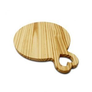 TABUA DE CORTE REDONDA CABO CORACAO MADEIRA 36X27X1,5CM ECOS