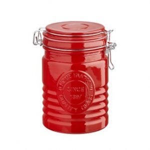 POTE VIDRO TAMPA HERMETICA VELVETY VERMELHO 650 ML ETILUX