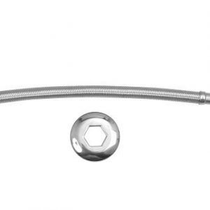 ENGATE FLEXVIEL   INOX   30 CM   BRASFORT  B.7005