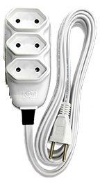 EXTENSAO PP CHATO 3 VIAS  5MT  10A CINZA ILUMI    I.17100