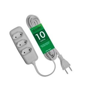 EXTENSAO 10 MT  CINZA C/FIO PARALELO (10A)  ILUMI  I.1793