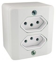 TOMADA DUPLA SEPARADAS BRANCA  10A  S/X  RADIAL  1902115