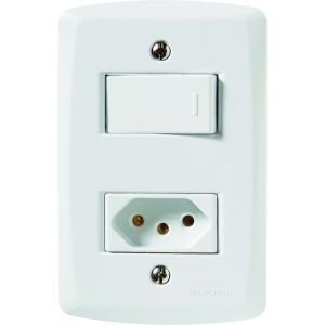 CJ INTERR. SIMPLES + TOMADA 2P+T (20A) TRAMONTINA T145244