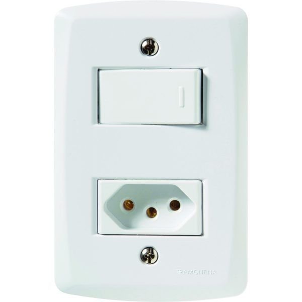 CJ INTERR. SIMPLES + TOMADA 2P+T (20A) TRAMONTINA T145244