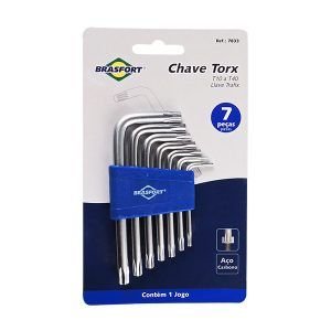 KIT CHAVE TORX EXTRA LONGA T10 A T50 (9 PCS) BRASF B.7836