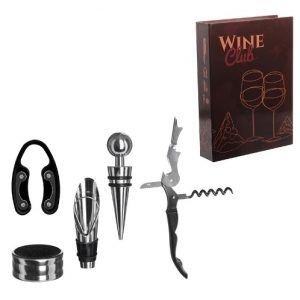 KIT 5 ACESSORIOS P/ VINHO LIVRO HAUSKRAFT