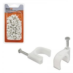 FIXADOR P/ CABO COAXIAL 8MM  (C/100)   BESTFER   BFH1568