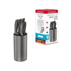 CONJUNTO DE FACAS COM CEPO CHRONOS C/6 HAUSKRAFT ETILUX