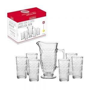 CONJUNTO JARRA C/ 6 COPOS ANGELICA NEW HAUSKRAFT ETILUX