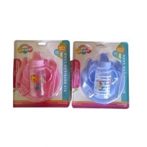 KIT REFEICAO LUXO (PRATO/TALHER/COPO) NEW BABY