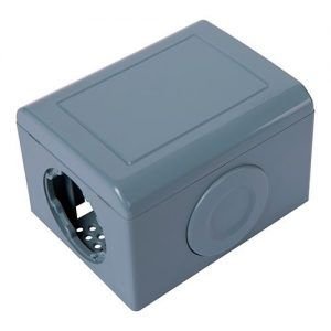 CAIXA SOBREPOR CEGA CINZA LIZFLEX PLASTIBOX TRAMONTINA