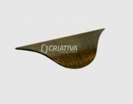 PUXADOR ZAMAC CONCHA COMP. 104MM  M4  DOURADO FOSCO AKROSUL